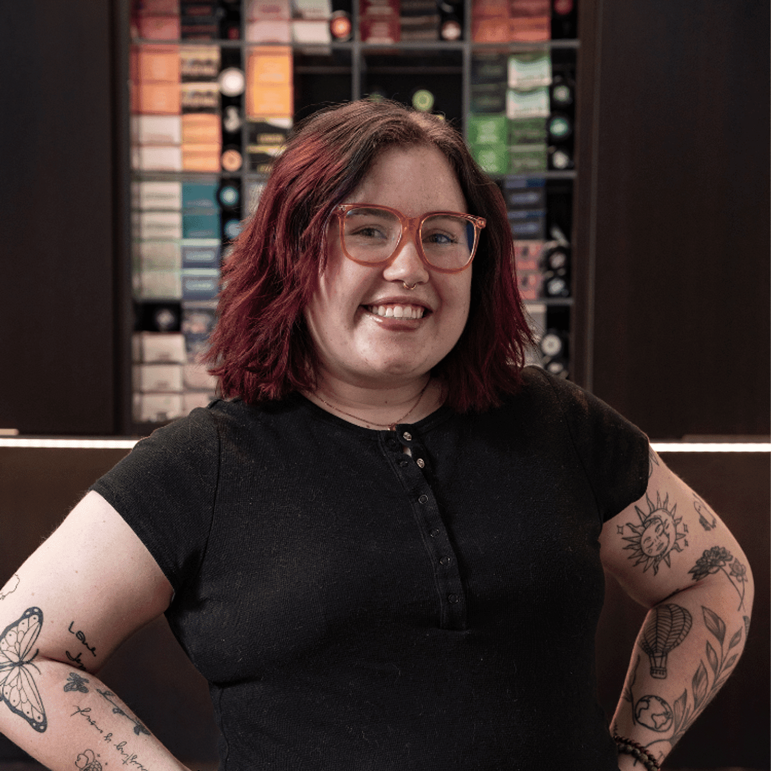 Portrait of Jordyn, a professional stylist at Rebel Hair, showcasing their expertise and style.