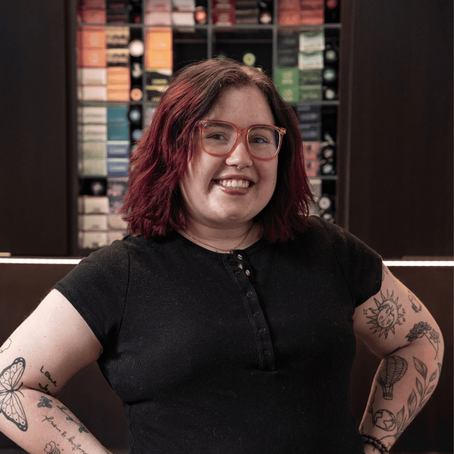 Portrait of Jordyn (She/Her), a professional stylist at Rebel Hair, showcasing their expertise and style.