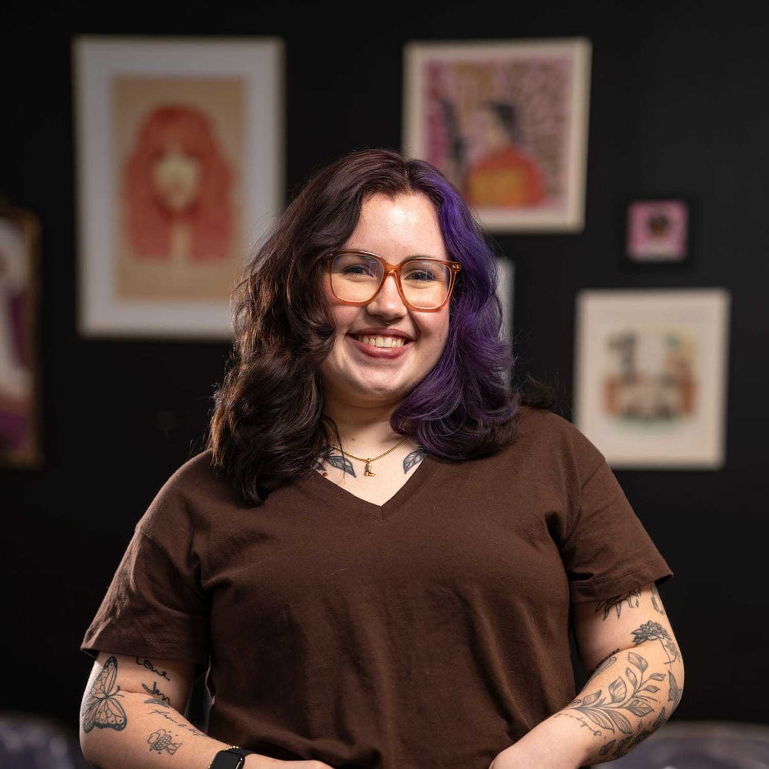 Portrait of Jordyn (She/Her), a professional stylist at Rebel Hair, showcasing their expertise and style.